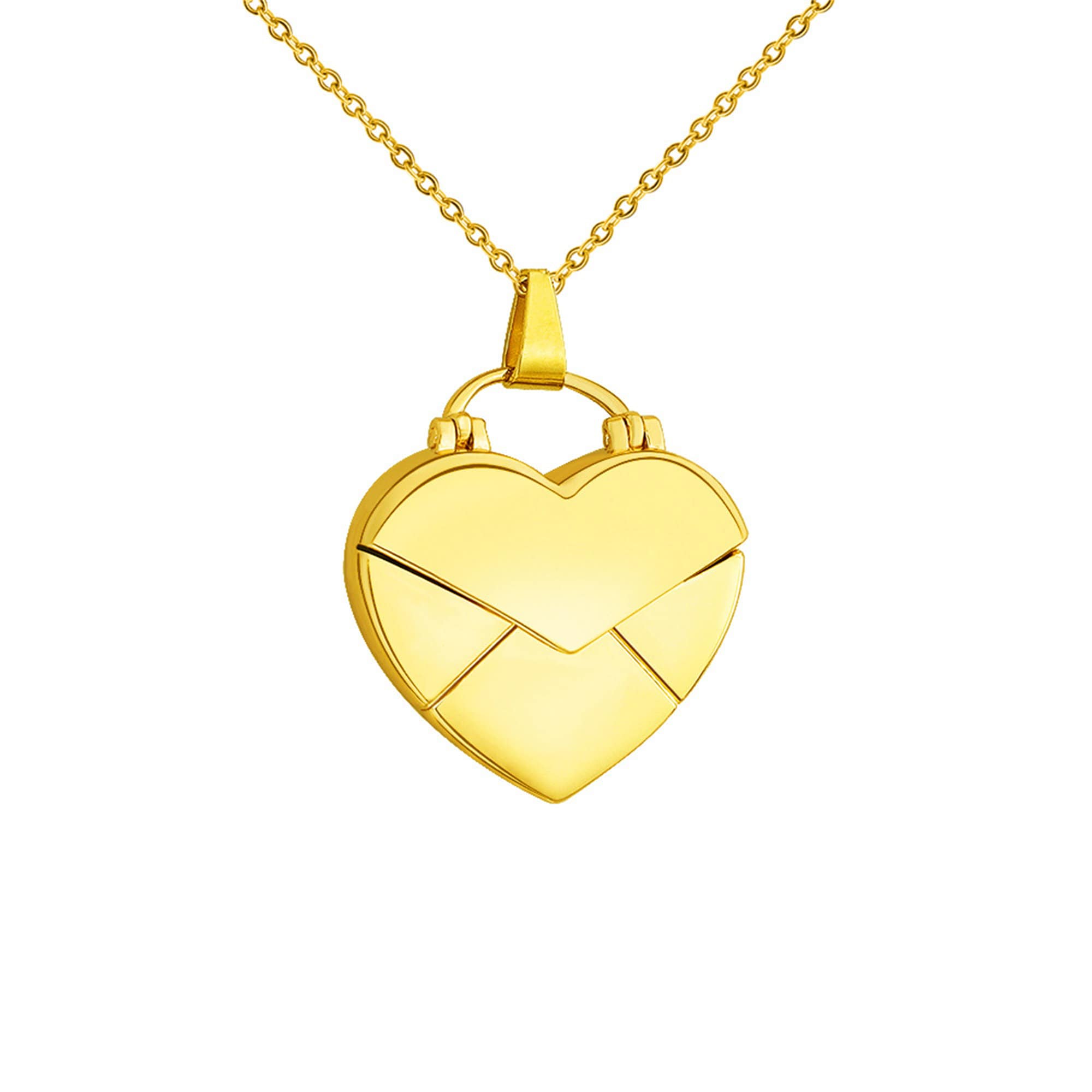 Collana con medaglione a forma di cuore con foto personalizzata – & Co Collana con medaglione a forma di cuore con foto personalizzata – & Co