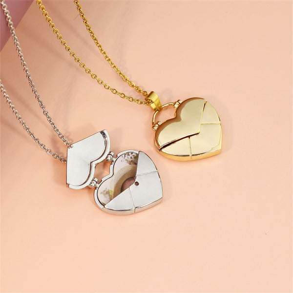 Heart Custom Photo Locket Pendant Necklace