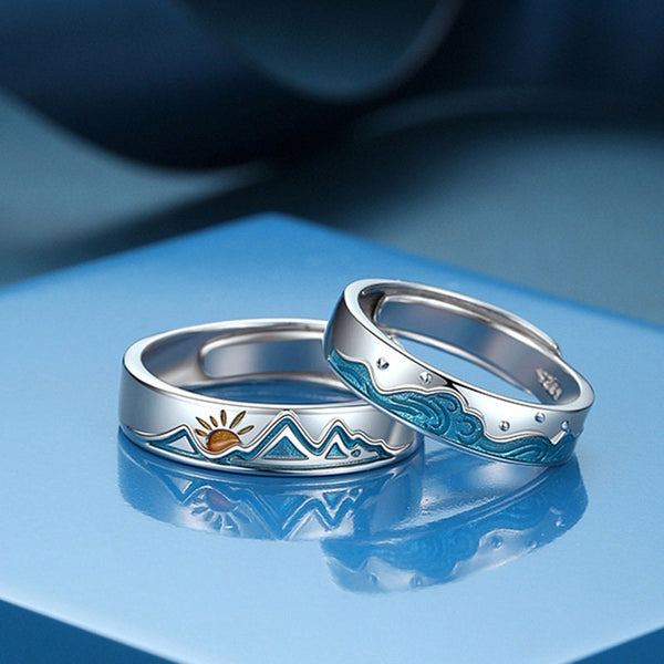 Diamond & Titanium Couple's Ring Set | Vansweden Jewelers