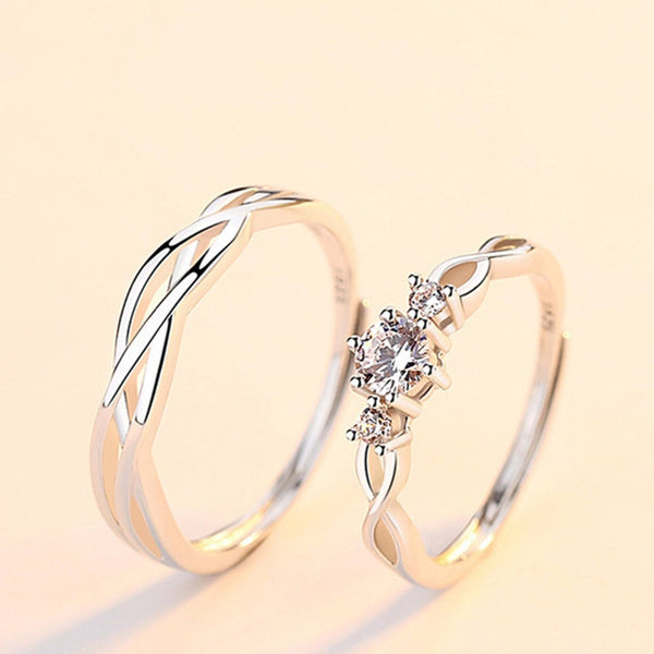 Wing Fish Silver Couple Matching Ring