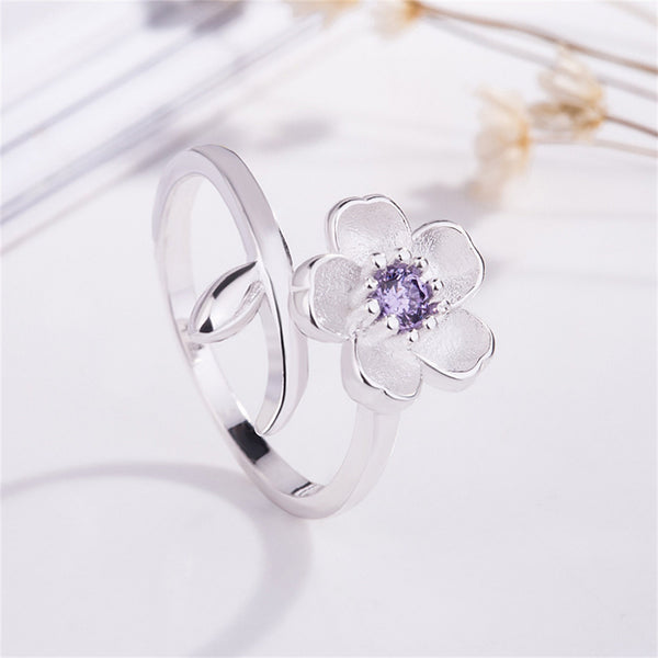 Cherry Blossoms Stackable Ring
