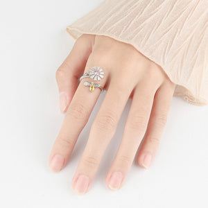 Daisy Flower Anxiety Fidget Spinner Ring