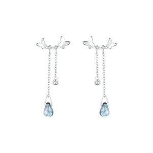 Butterfly Chain Dangle Drop Statement Earrings