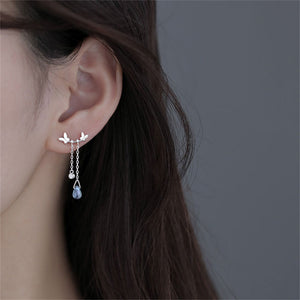 Butterfly Chain Dangle Drop Statement Earrings