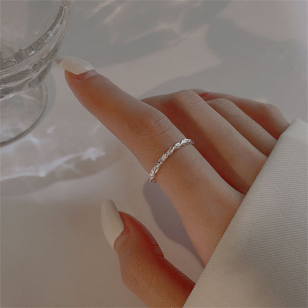 Sterling Silver Free Form Slim Band Ring