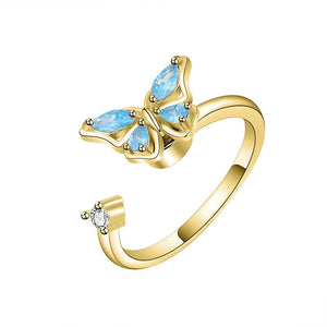 Butterfly Anxiety Fidget Spinner Ring