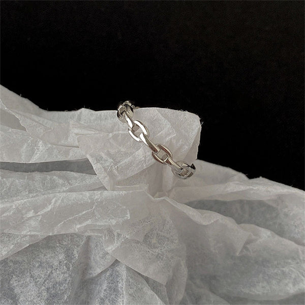 Silver Stacking Chain Ring