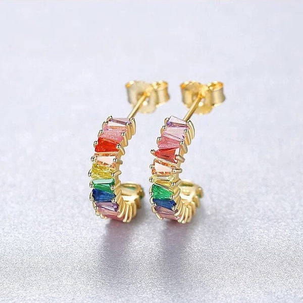 Rainbow LGBTQ Pride Hoop Earrings