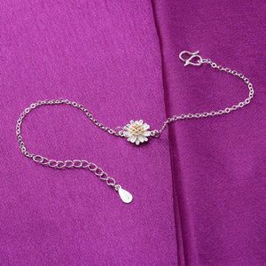 Daisy Flower Charm Ankle Bracelet Anklet