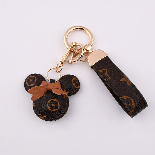 Mickey Mouse Leather Keychain Wristlet