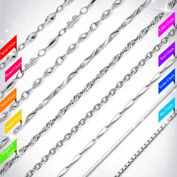 Solid 925 Sterling Silver Necklace Chain