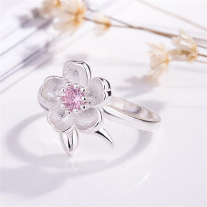 Cherry Blossom Sakura Flower Bypass Ring