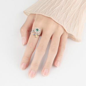 Daisy Flower Anxiety Fidget Spinner Ring