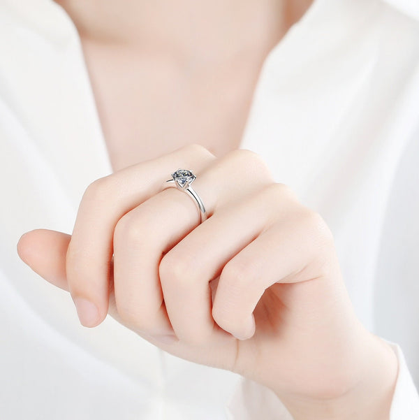 Six-Prong Moissanite Engagement Ring