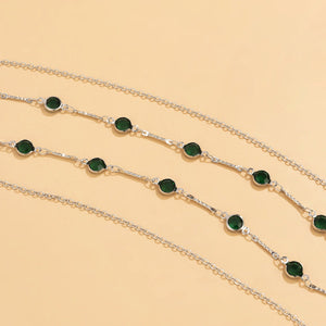 Boho Green Crystal Bead Waist Belly Chain