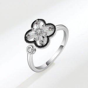 Vierblättriges Kleeblatt Fidget Spinner Ring