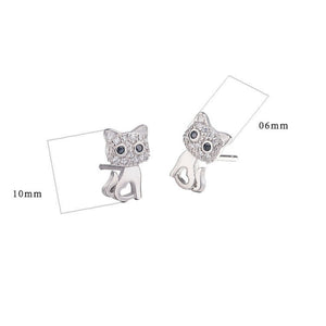 Tiny Small Cat Paw Cartilage Stud Earrings