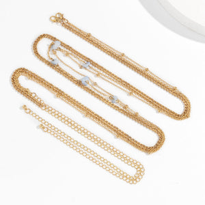 Boho Crystal Bead Triple Waist Belly Chain