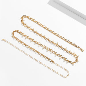 Pearl Charm Boho Double Waist Belly Chain