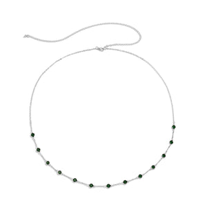 Boho Green Crystal Bead Waist Belly Chain