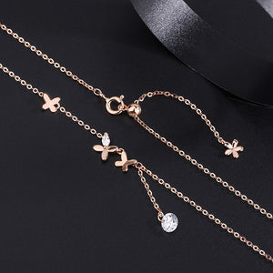 Butterfly Charm Layering Y Necklace