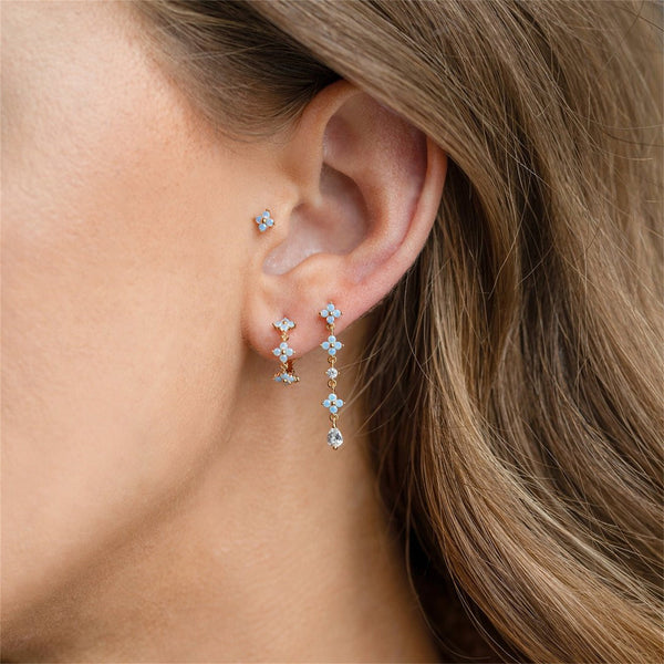 Rose Pink Flower Hoop Earrings, Floral Petal Earrings for Women Dangling  KELMALL COLLECTION - Yahoo Shopping