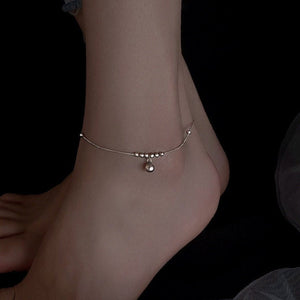 Dainty Bell Bead Charm Ankle Bracelet Anklet