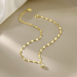 Dainty Gold Ball Charm Ankle Bracelet Anklet