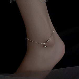 Dainty Bell Bead Charm Ankle Bracelet Anklet