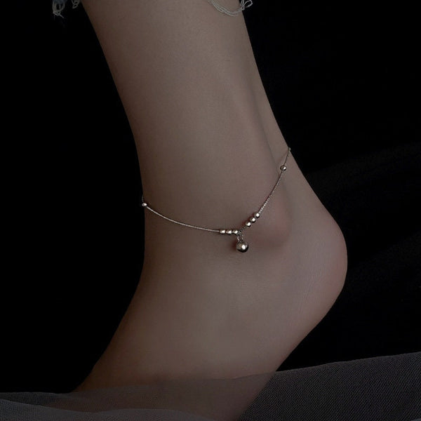 Dainty Bell Bead Charm Anklet
