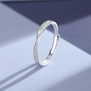 Mobius Strip Infinity Promise Couple Ring