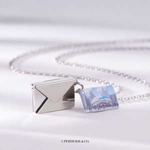 Custom Envelope Photo Locket Necklace
