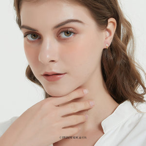 Tiny Small Tulip Flower Stud Earrings