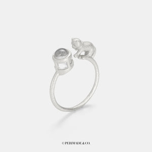 Stapelring mit individueller Fotoprojektion mit Katze