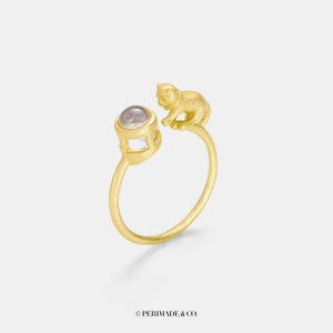 Stapelring mit individueller Fotoprojektion mit Katze