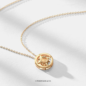 Compass Custom Photo Projection Necklace