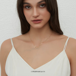 Opal Tulip Flower Charm Pendant Necklace