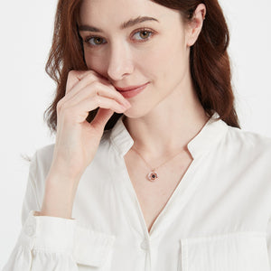 Feather Custom Photo Projection Necklace