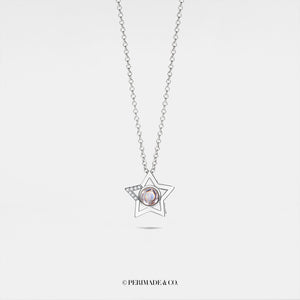 Personalisierte Halskette mit Stern-Fotoprojektion