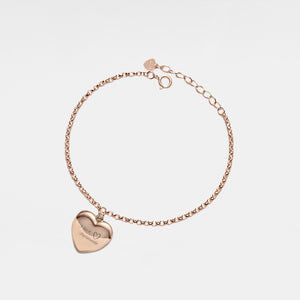 Braccialetto con ciondolo portafoto a forma di cuore personalizzato
