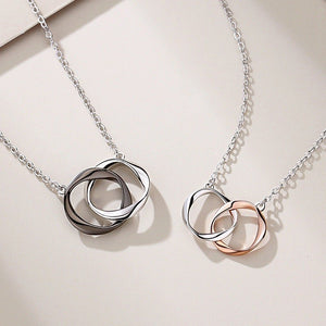 Interlocking Mobius Ring Couple Necklace - Perimade & Co.