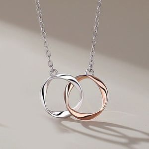 Interlocking Mobius Ring Couple Necklace - Perimade & Co.