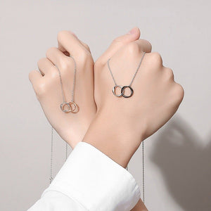Interlocking Mobius Ring Couple Necklace - Perimade & Co.