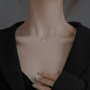 Japanese Orizuru Paper Crane Bird Necklace - Perimade & Co.