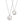 Two silver necklaces with the little prince and fox pendants on a white background