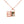 Rose gold openable photo lock pendant on a chain on a white background