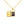 Gold openable photo lock pendant on a chain on a white background