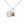 Silver openable photo lock pendant on a chain on a white background