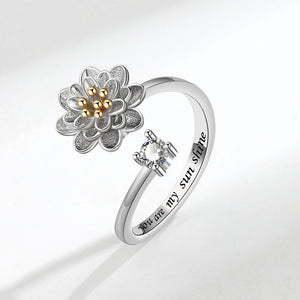 Lotus Flower Anxiety Fidget Spinner Ring - Perimade & Co.
