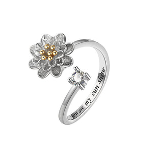 Lotus Flower Anxiety Fidget Spinner Ring - Perimade & Co.